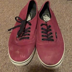 Worn maroon vans